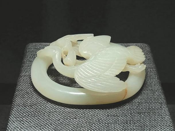 A beautiful jade artifact excavated from the site