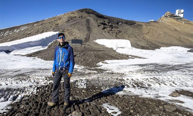 Glaciologist Mauro Fischer
