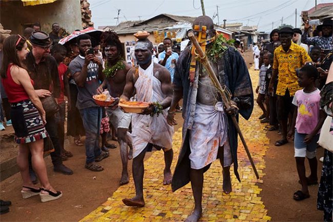 The 'Yellow Brick Road' preserves the culture of the people of Accra - Ghana.