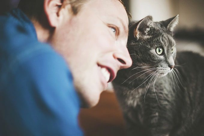 Cats recognize us through their owner's voice.