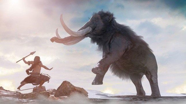Humans and ancient woolly mammoths in North America.