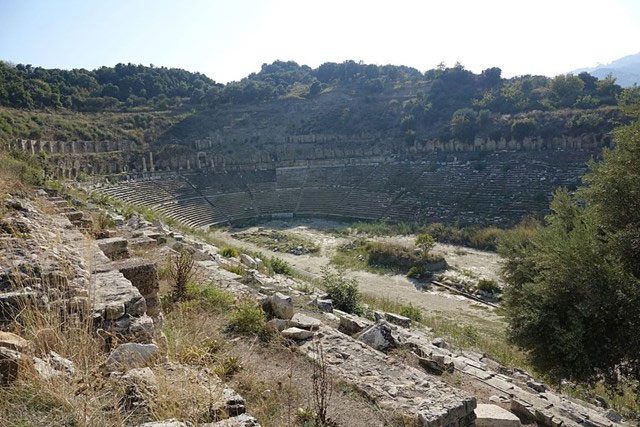 The newly excavated gateway to the Temple of Zeus.