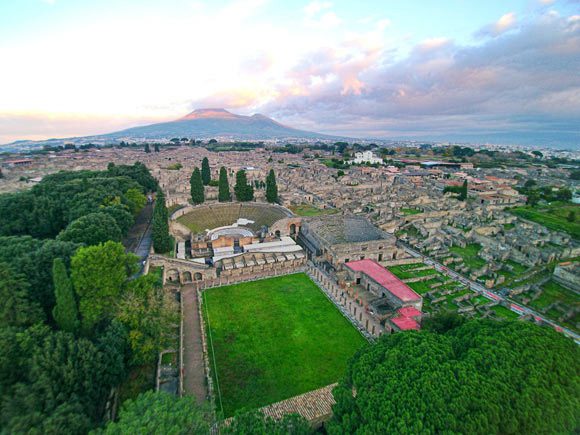 Overview of the Archaeological Park of Pompeii today