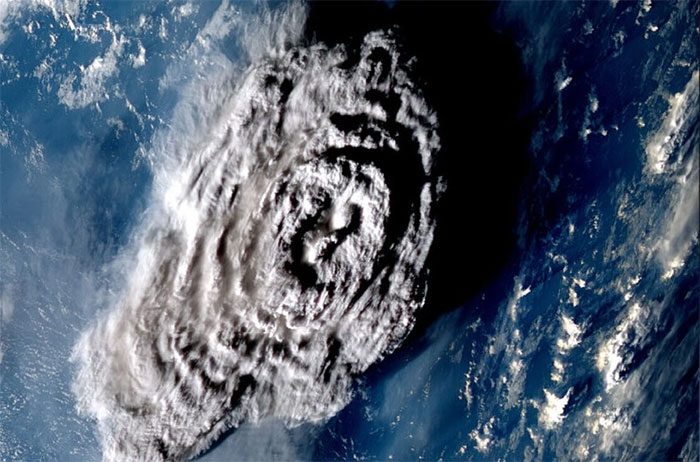 The eruption of Hunga Tonga-Hunga Ha’apai volcano.