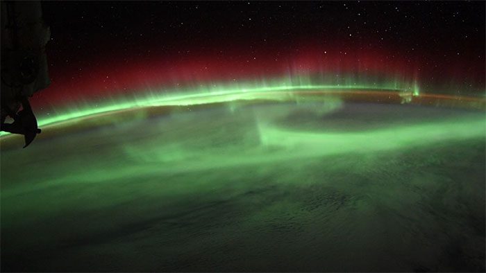 Aurora captured from the International Space Station ISS