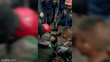Azka was pulled from the rubble.