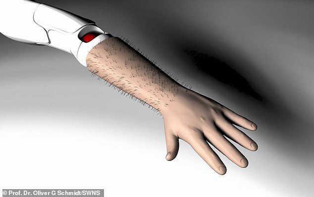 Simulation of electronic skin with artificial hair fibers