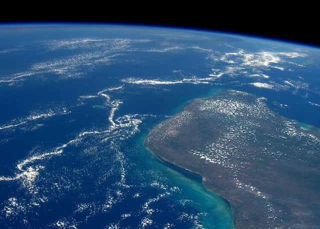 The oceans billions of years ago may have been much larger than today.