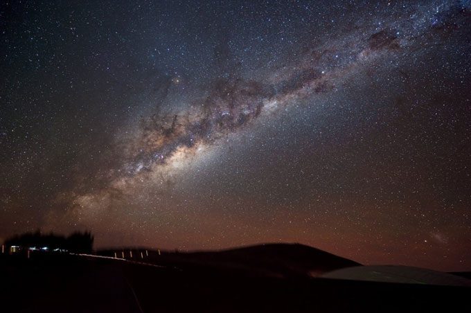 The gas and dust-filled center of the Milky Way as viewed from the Southern European Observatory