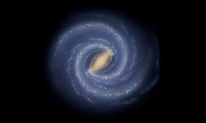 Simulation of the Milky Way in the modern universe.