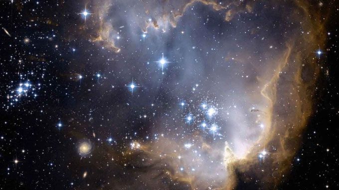 Image of a portion of the Small Magellanic Cloud captured by the Hubble telescope