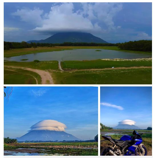 Beautiful images of the cloud were widely shared on social media this morning.