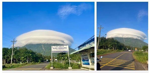 Many lucky individuals captured the moment of the cloud hovering above