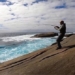 dangerous fishing on the rocks on the island catch the thing and pull up the green monster 118593