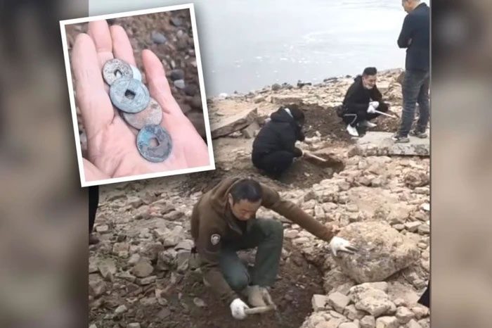 Residents rush to excavate artifacts.