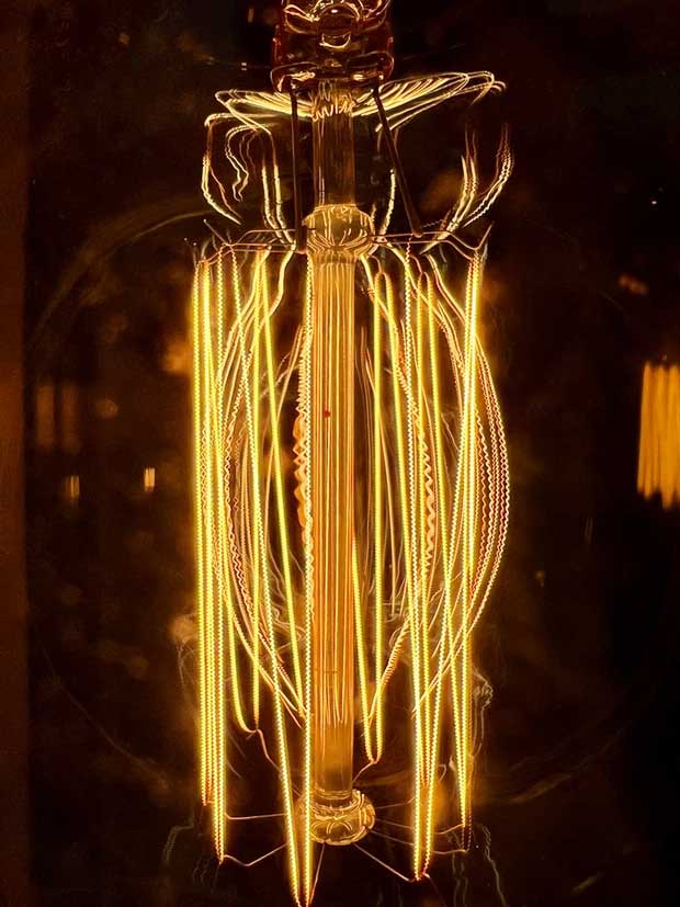 LED lights in a bar