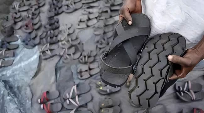 Tires Recycled into Sandals