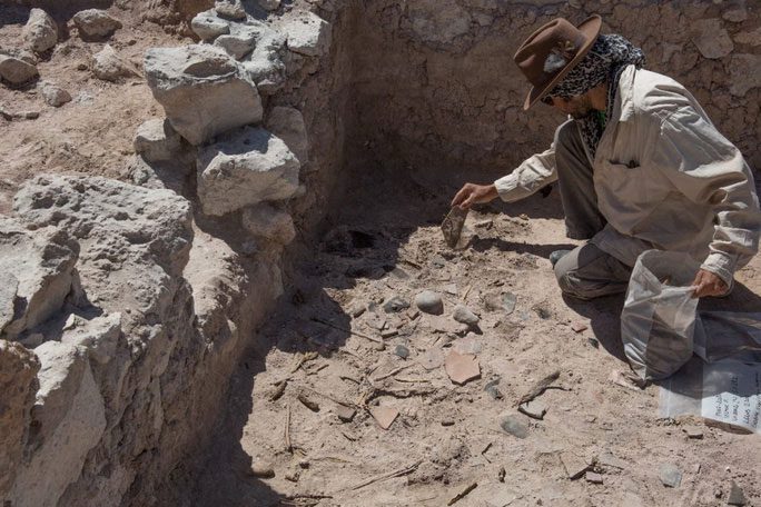 Archaeologists working at the site
