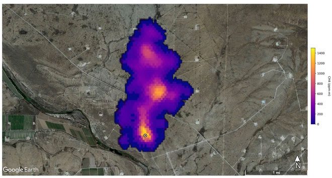 Methane plume detected by NASA's equipment in the Carlsbad area