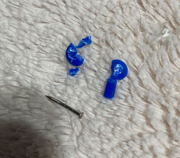 Inside a paperclip is a regular nail...