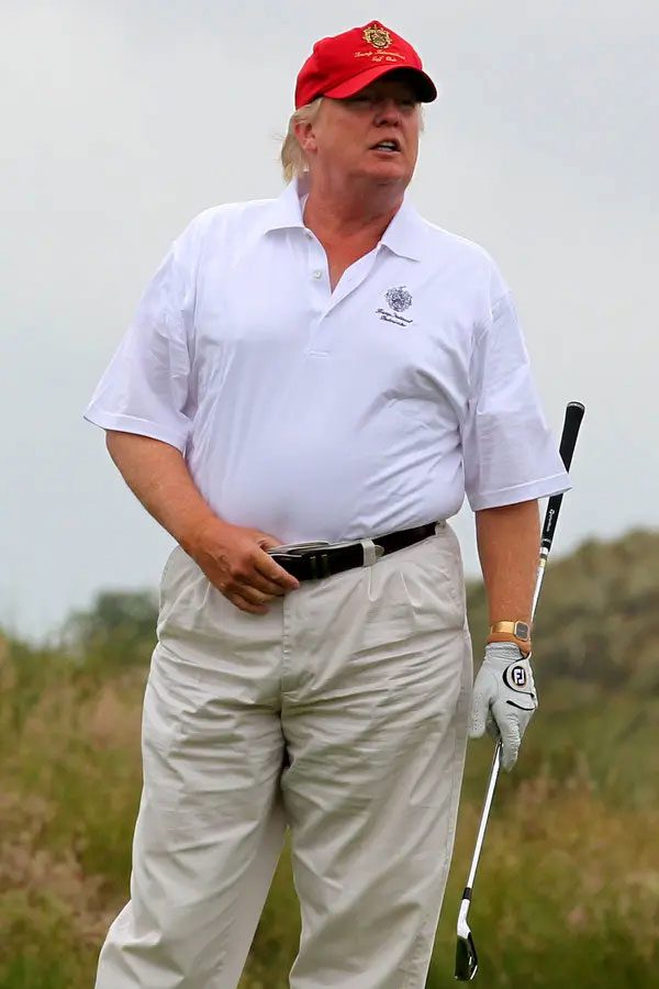Former U.S. President Donald Trump on the golf course.