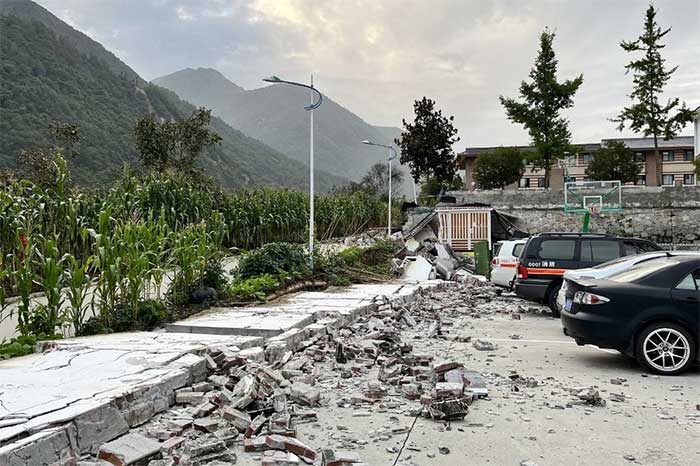 According to Chinese authorities, at least 65 people have died in the earthquake