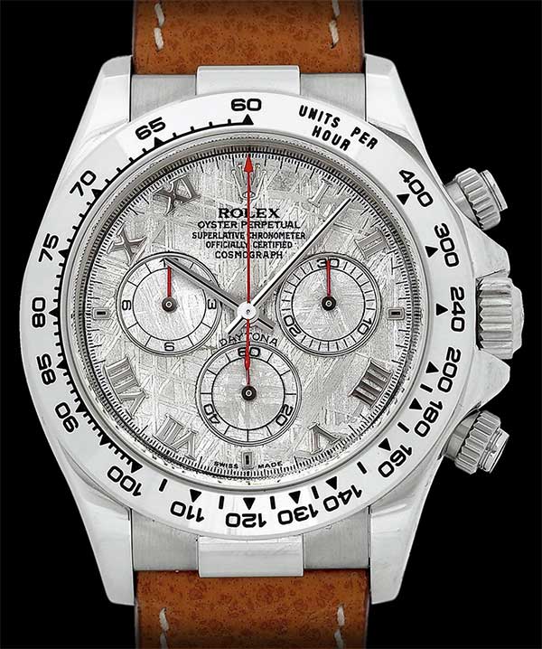 Rolex Cosmograph Daytona with meteorite dial.