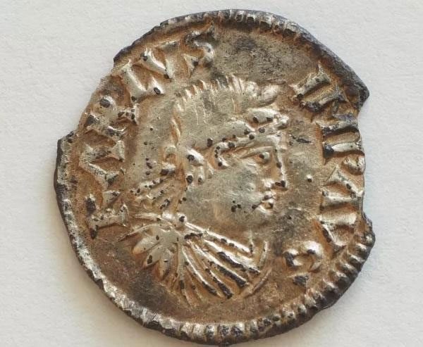A rare coin over 1,200 years old featuring the ancient emperor Charlemagne.