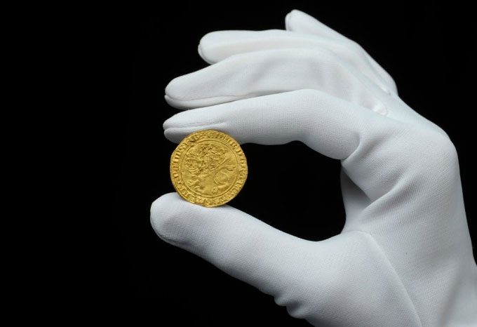 Rare 14th-century coin fetched $185,000 at auction.