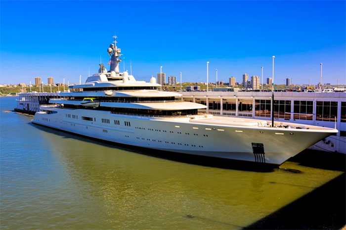 The Eclipse yacht owned by Russian billionaire Roman Abramovich.