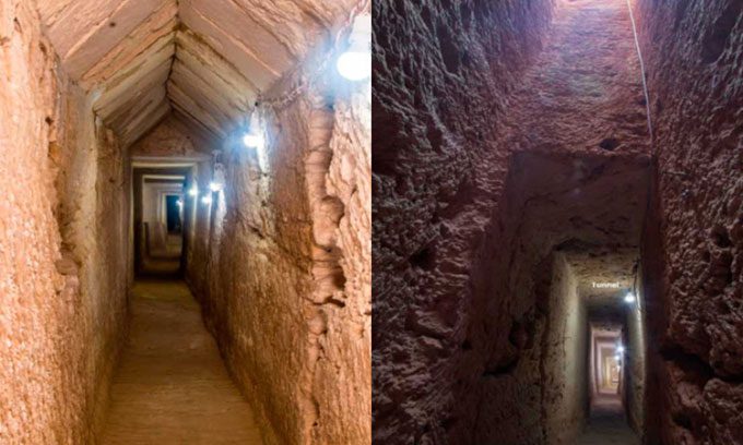 The tunnel beneath Taposiris Magna.