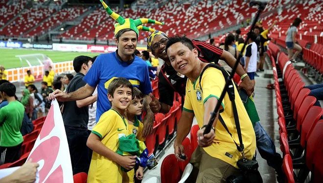 Selfie sticks have been banned from the World Cup for several years.
