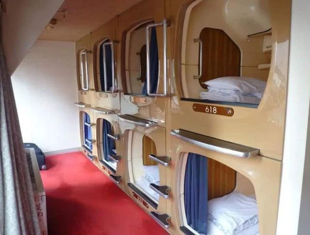 Capsule hotel in Japan