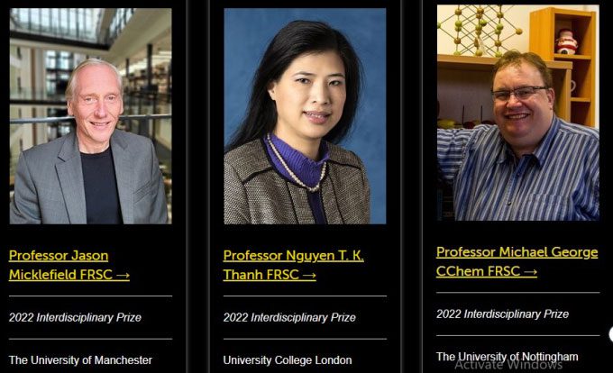 The three scientists receiving the Interdisciplinary Prize 2022.
