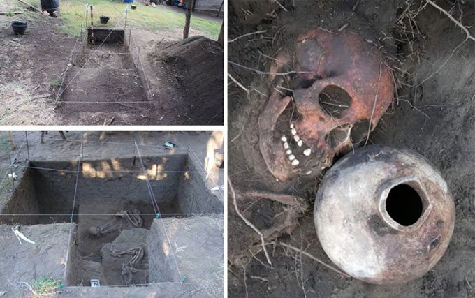 Excavation site of the remains in Patagonia.
