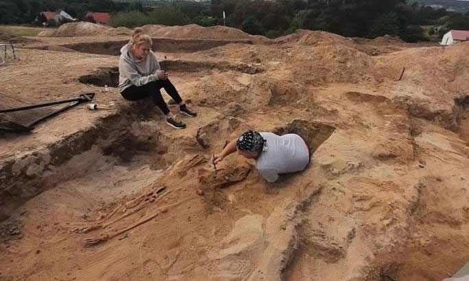 Archaeologists working at the site