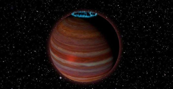 Rogue Planet with Auroras