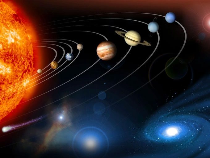 The planets are currently in a stable orbit around the Sun.