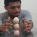 he set a world record by stacking 3 balls on top of each other breaking his own record 118838