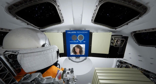 Illustration of Callisto on the spacecraft.