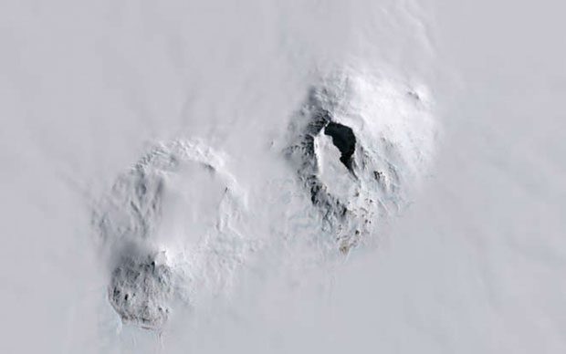 Satellite image of Antarctica captured by Landsat-8