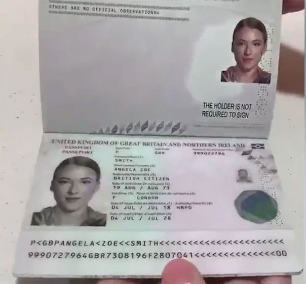 The UK passport also includes Place of Birth