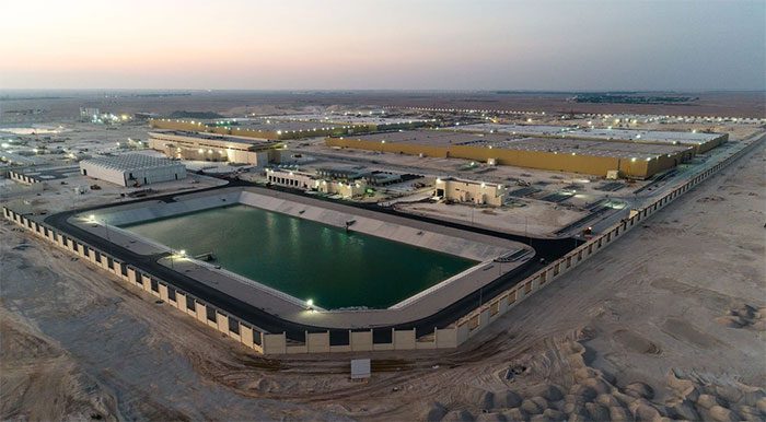 Giant water reservoir in Qatar.