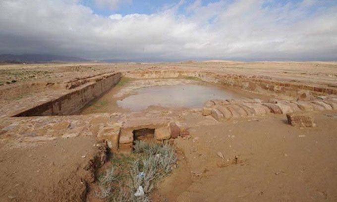 Water reservoir built by the Nabataeans in the ancient city of Hawara.