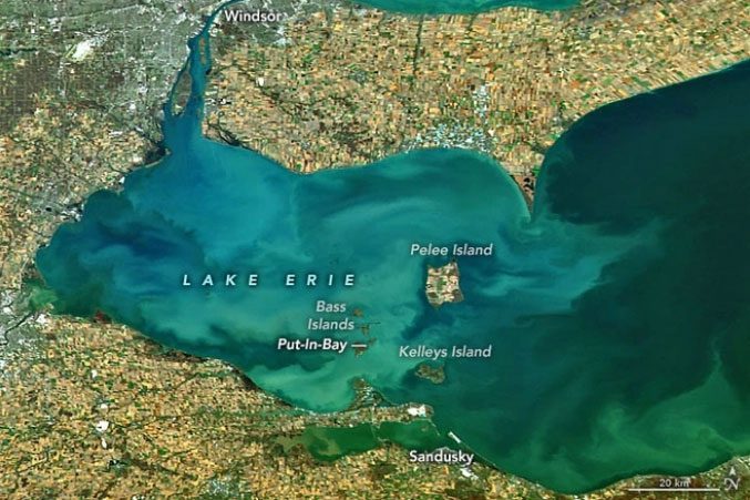 Approximately 2,500 ships have sunk in Lake Erie.