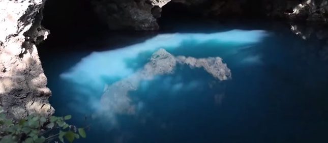 The natural lake famous for its emerald-green color.
