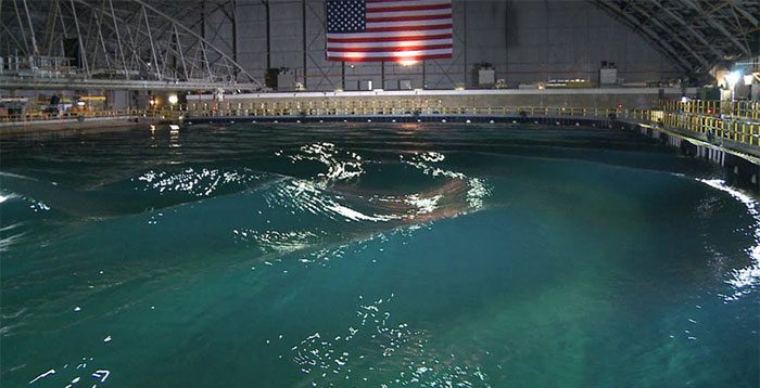 MASK contains approximately 45 million liters of water, equipped with 216 wave-making panels