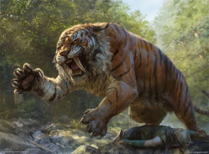 Saber-toothed cats lived 10,000 years ago in North America