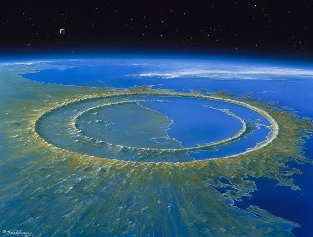Chicxulub meteorite crater.