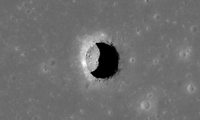 Depression in the Mare Tranquillitatis region on the Moon